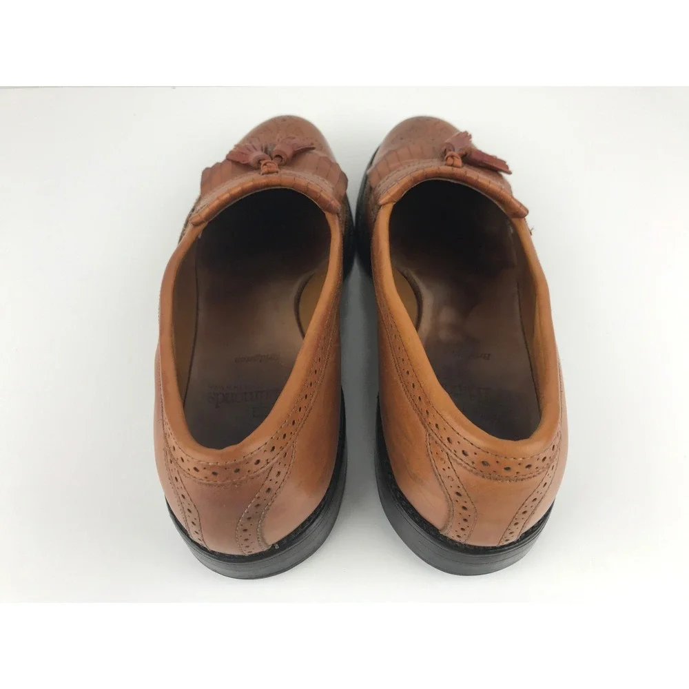 Allen Edmonds Bridgeton Loafers Mens Brown Leather‎ Tassel Kiltie Shoes 10 B